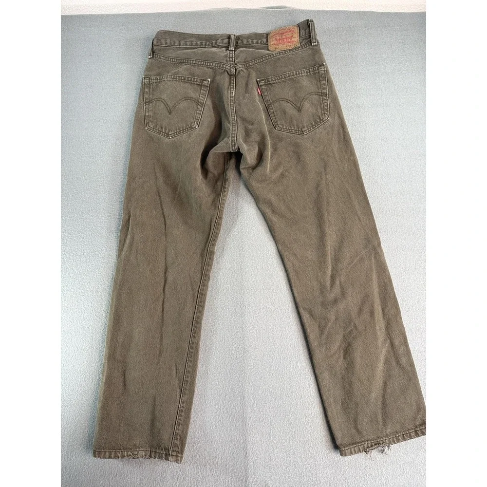 Vintage Levi's 501 Jeans Mens 34x30 Green Medium Wash Regular Straight Denim USA